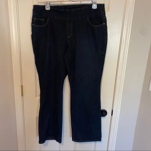 Pull on boot cut jeans